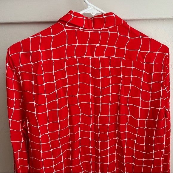 Equipment Femme Red Button Down Blouse XS - Picture 5 of 8